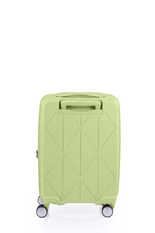 Back view of the American Tourister Argyle cabin hard suitcase in Frozen Matcha, with geometric design, TSA lock, and spinner wheels Available Online