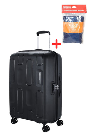 ELLIPSO MEDIUM 68 CM BLACK + LUGGAGE COVER MEDIUM FREE